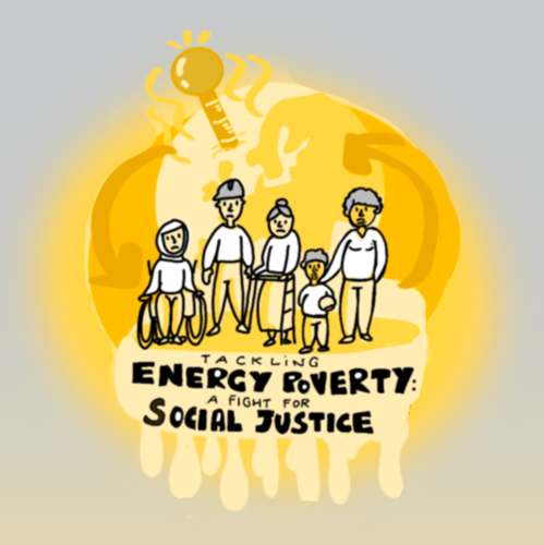 Energy poverty social justice graphic