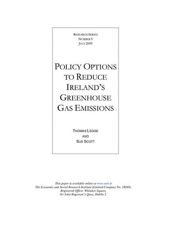 Publication cover - 200907_esri_policy_options_to_reduce_irelands_greenhouse_gas_emissions.pdf